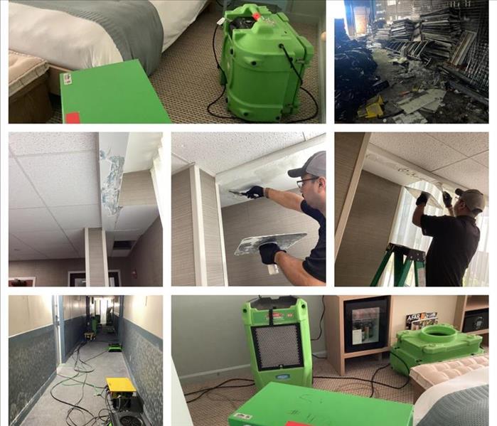 Images of SERVPRO fire damage restoration services shown as a collage.